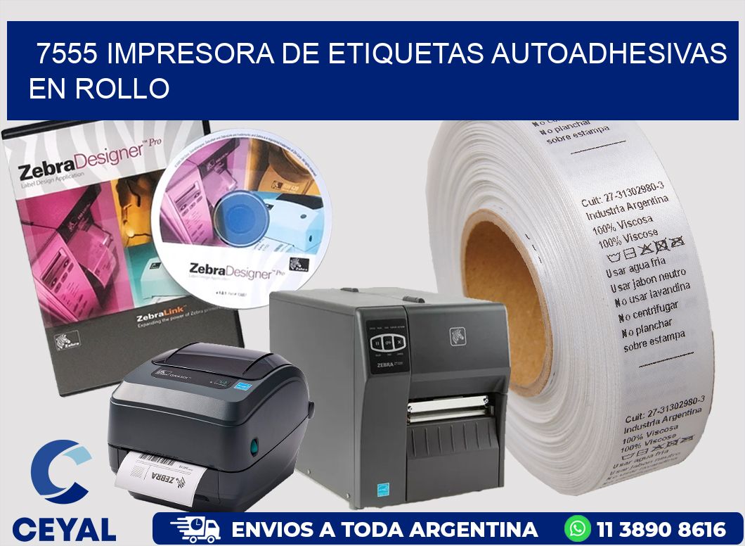 7555 impresora de etiquetas autoadhesivas en rollo