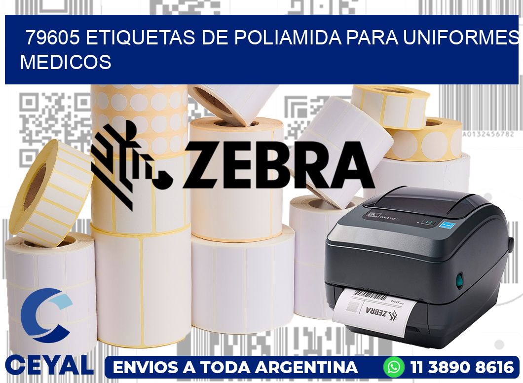 79605 Etiquetas de poliamida para uniformes medicos