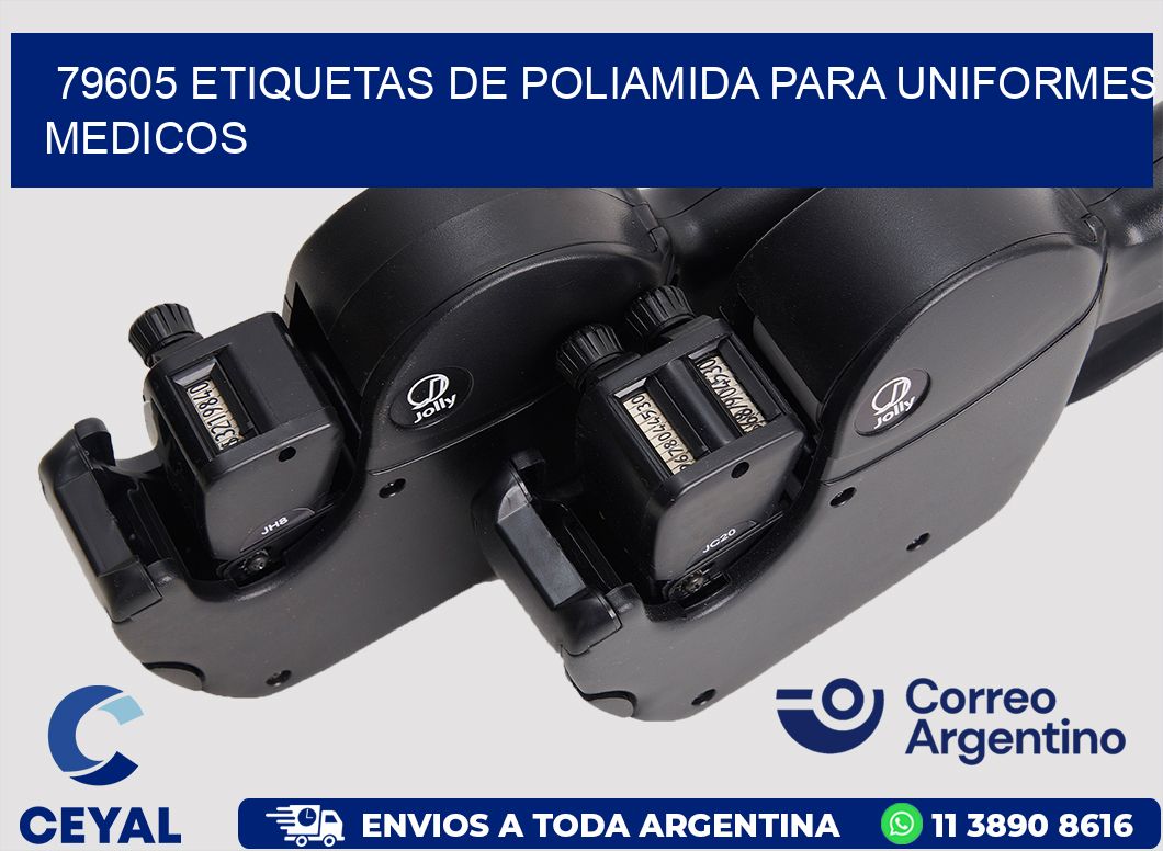 79605 Etiquetas de poliamida para uniformes medicos
