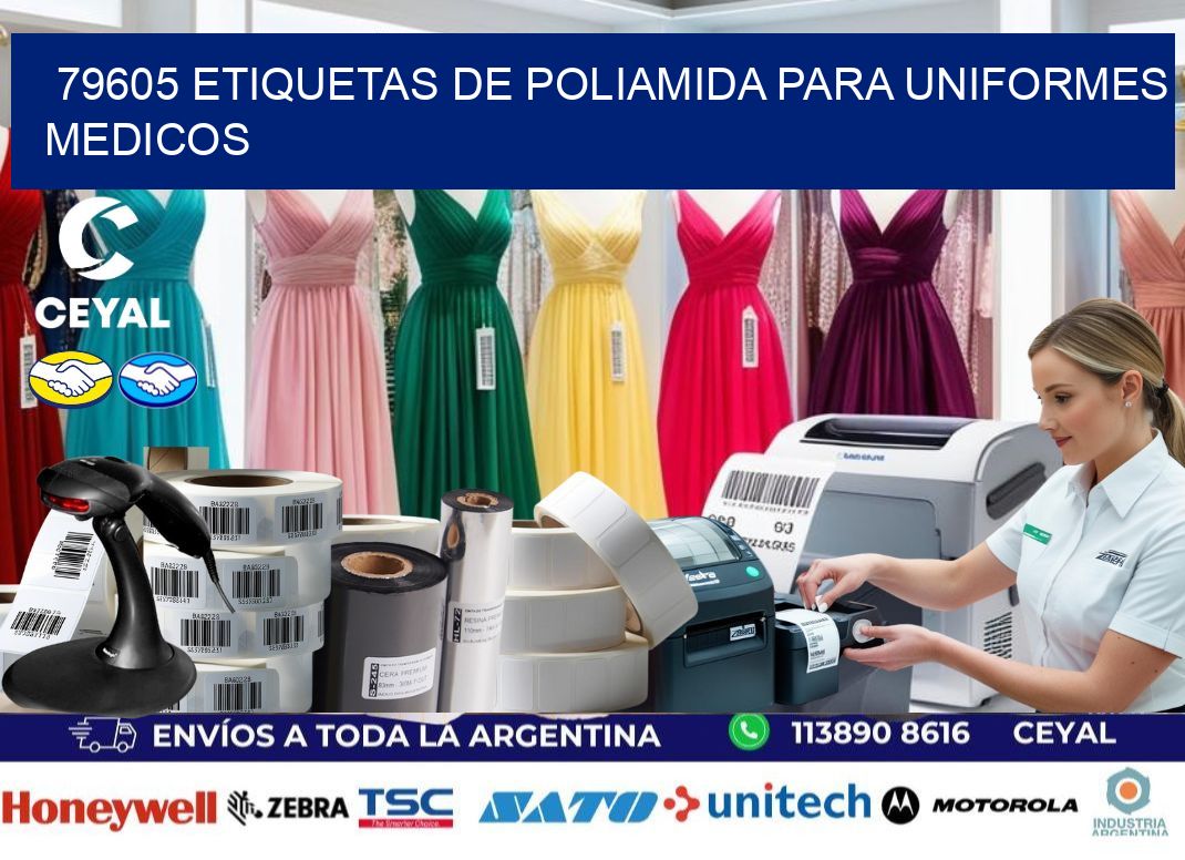 79605 Etiquetas de poliamida para uniformes medicos