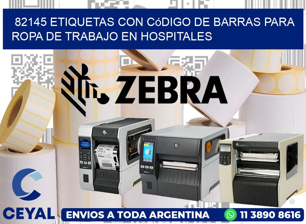 82145 Etiquetas con código de barras para ropa de trabajo en hospitales