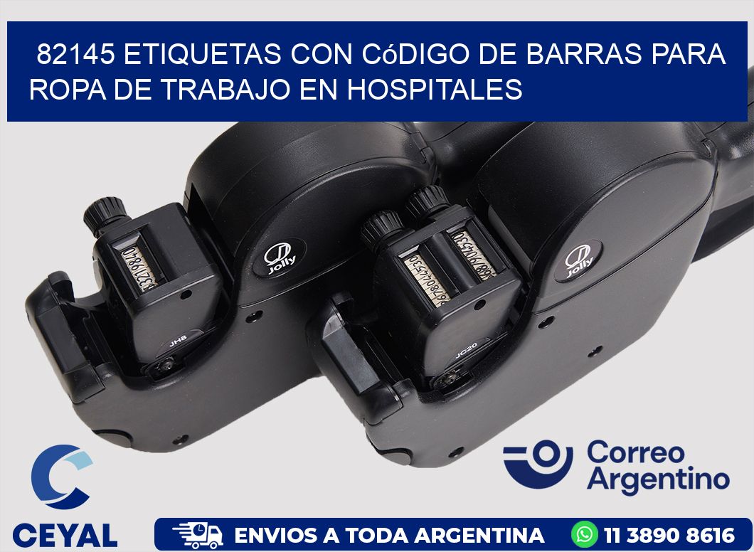 82145 Etiquetas con código de barras para ropa de trabajo en hospitales