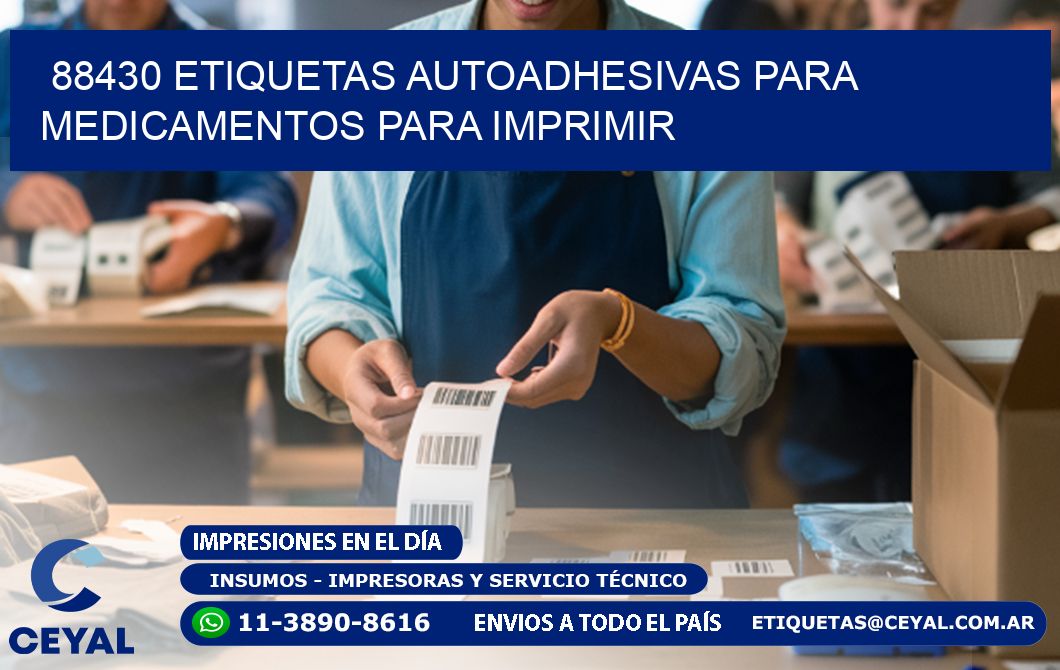 88430 Etiquetas autoadhesivas para medicamentos para imprimir