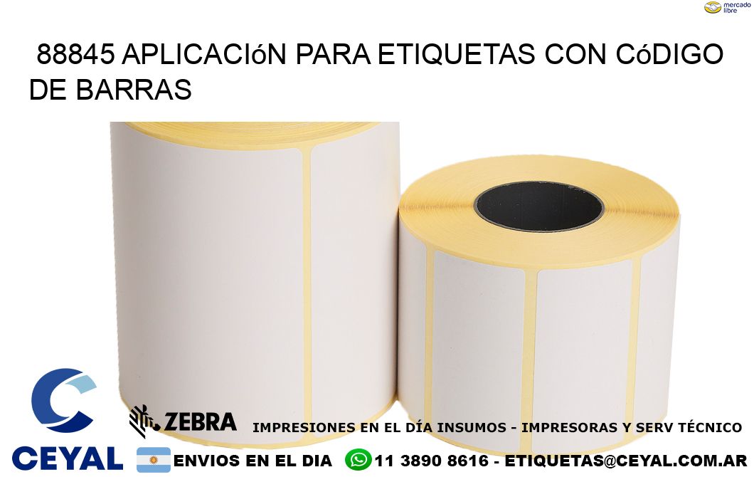88845 Aplicación para etiquetas con código de barras