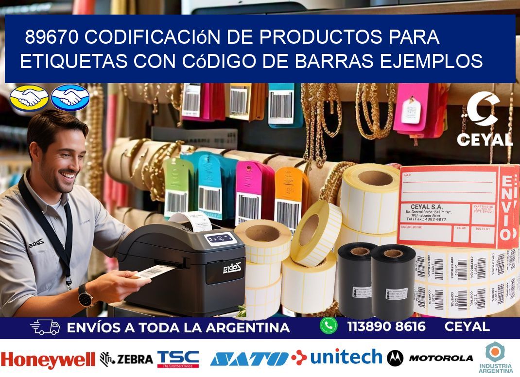 89670 Codificación de productos para etiquetas con código de barras ejemplos