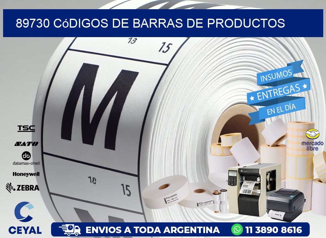 89730 Códigos de barras de productos