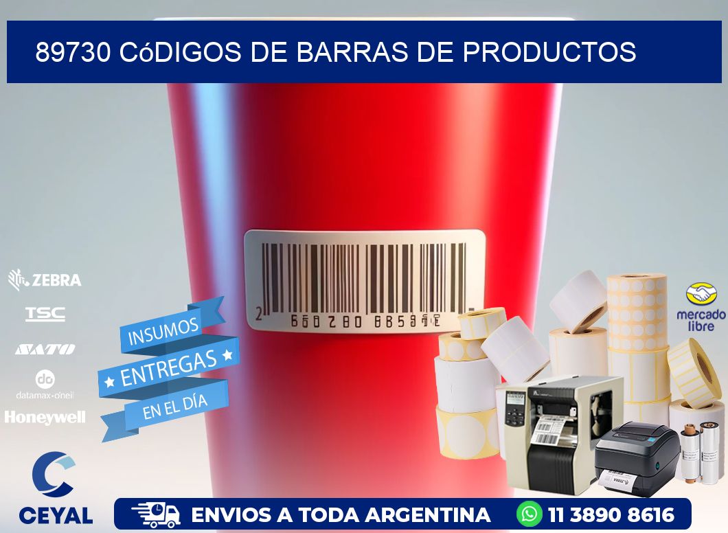 89730 Códigos de barras de productos