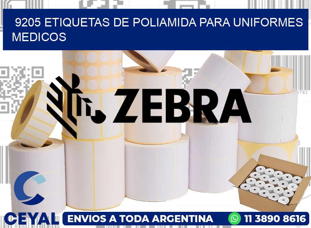 9205 Etiquetas de poliamida para uniformes medicos