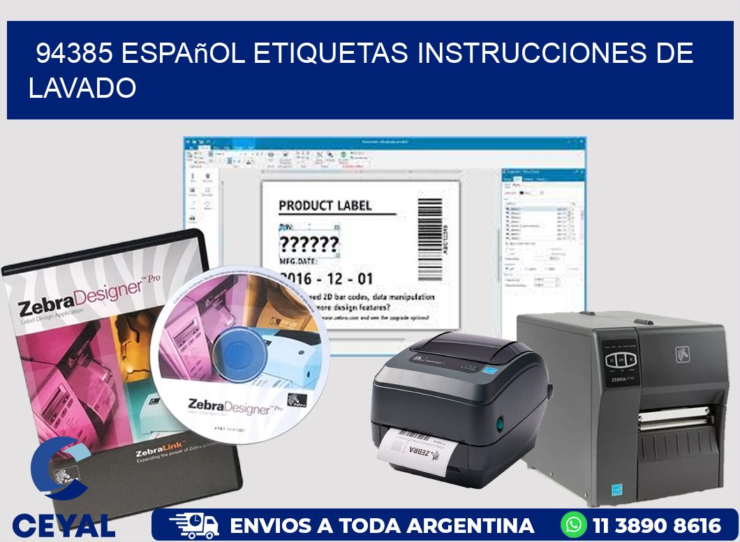 94385 español etiquetas instrucciones de lavado