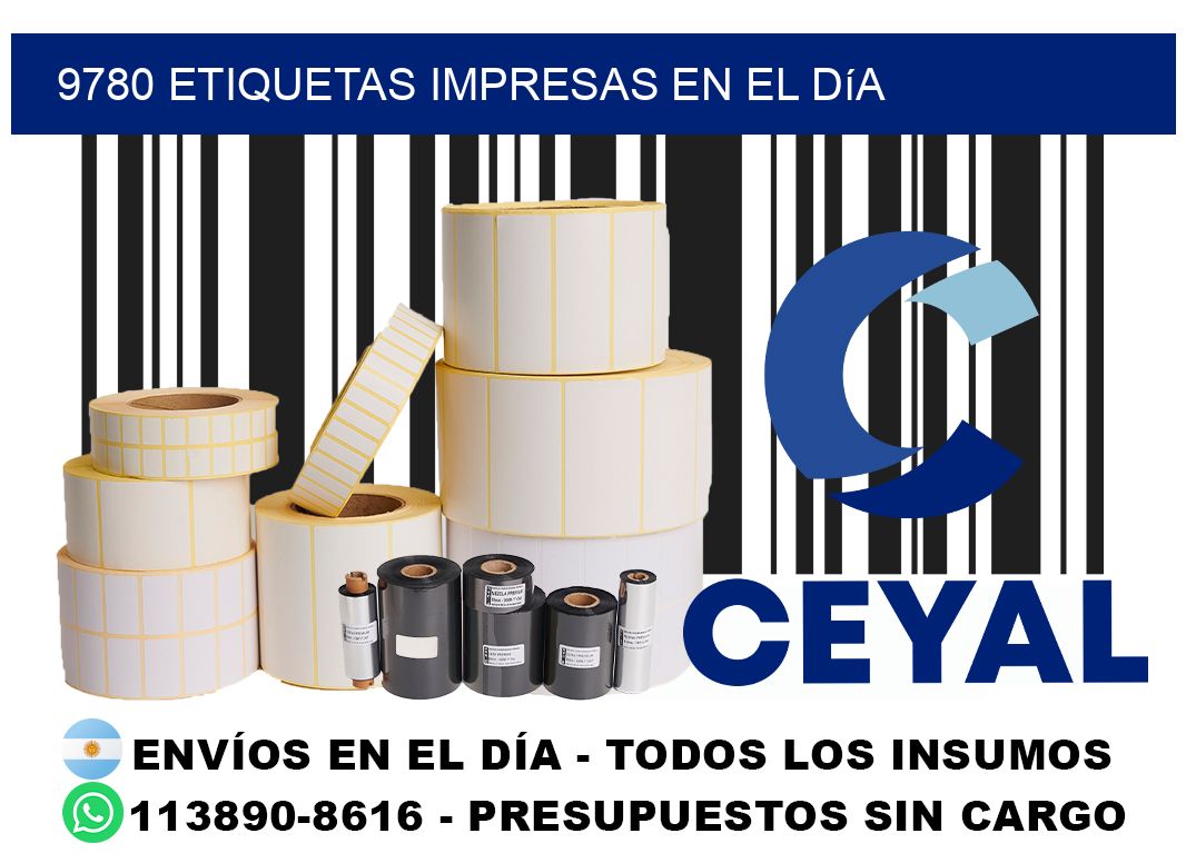 9780 Etiquetas impresas en el día