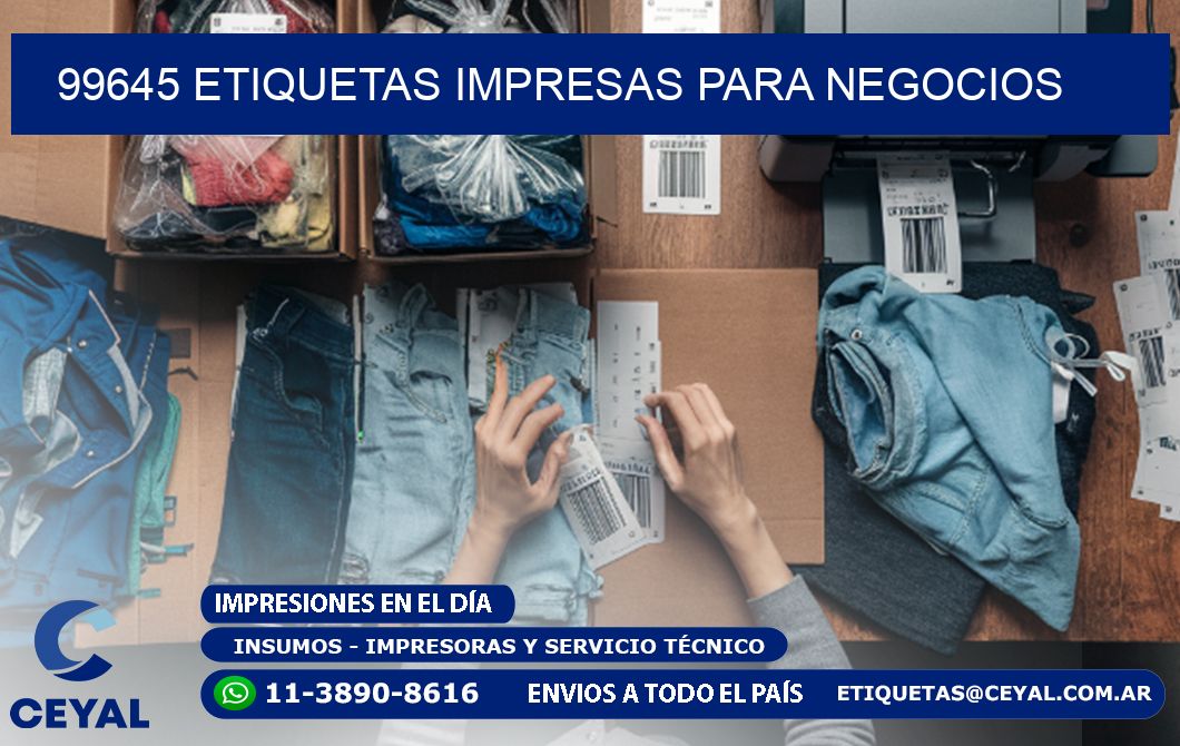 99645 etiquetas impresas para negocios