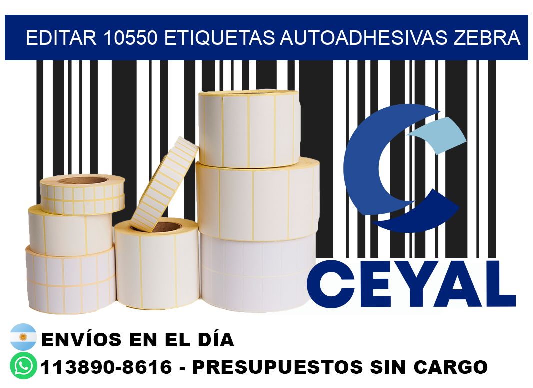 EDITAR 10550 ETIQUETAS AUTOADHESIVAS ZEBRA