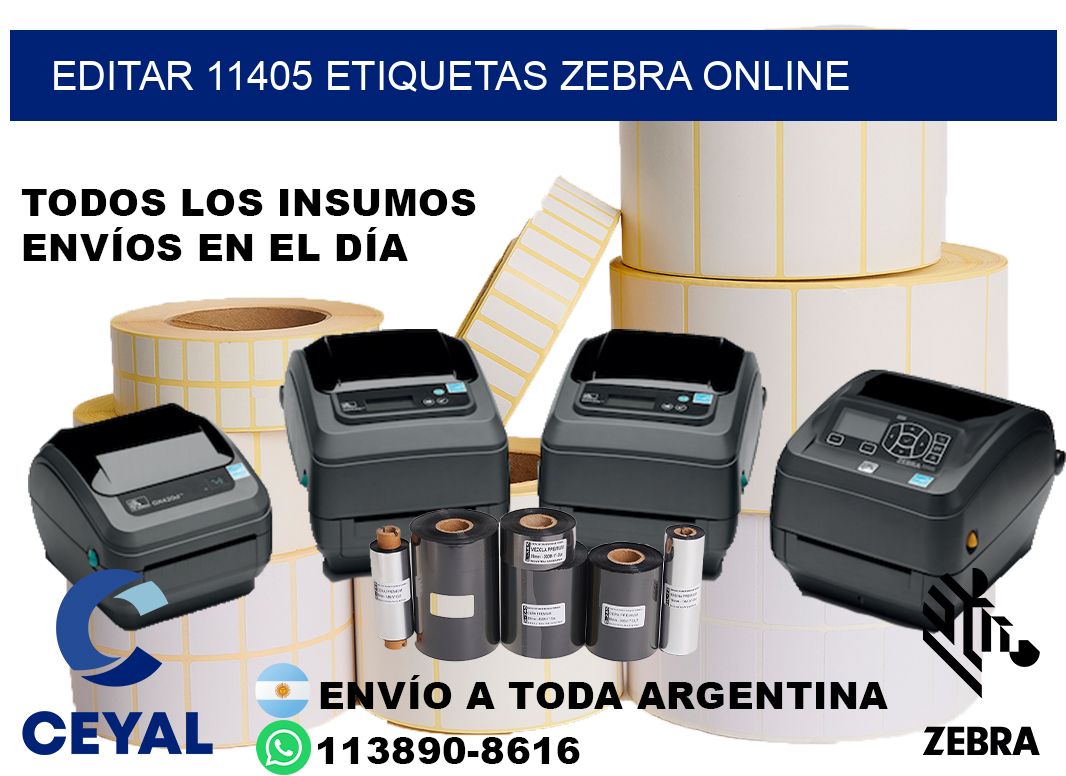 EDITAR 11405 ETIQUETAS ZEBRA ONLINE