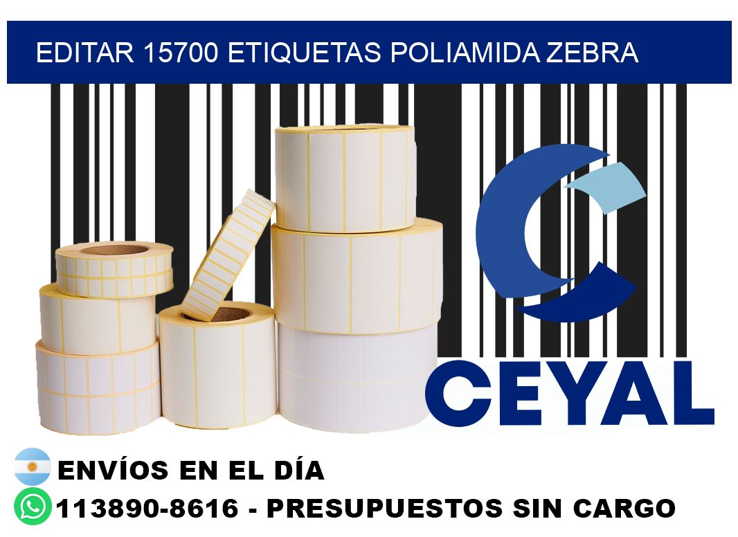 EDITAR 15700 ETIQUETAS POLIAMIDA ZEBRA