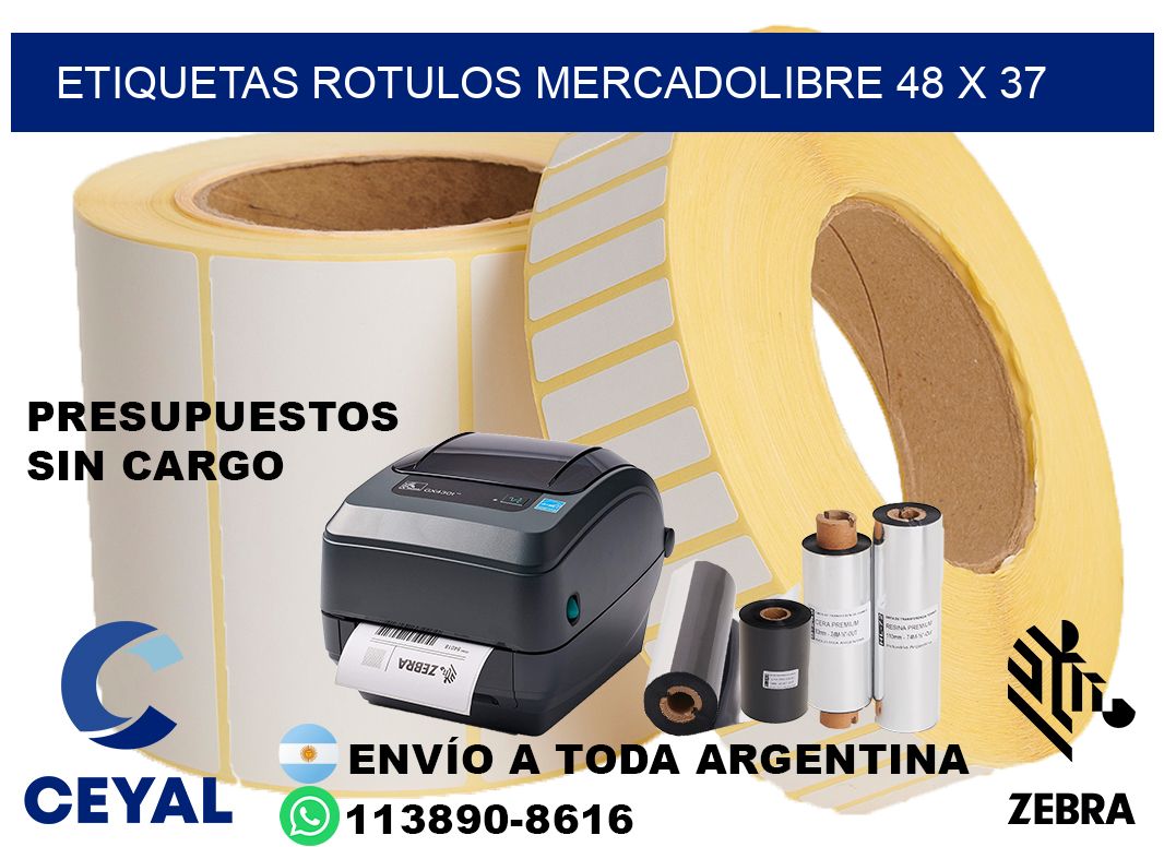 ETIQUETAS ROTULOS MERCADOLIBRE 48 x 37