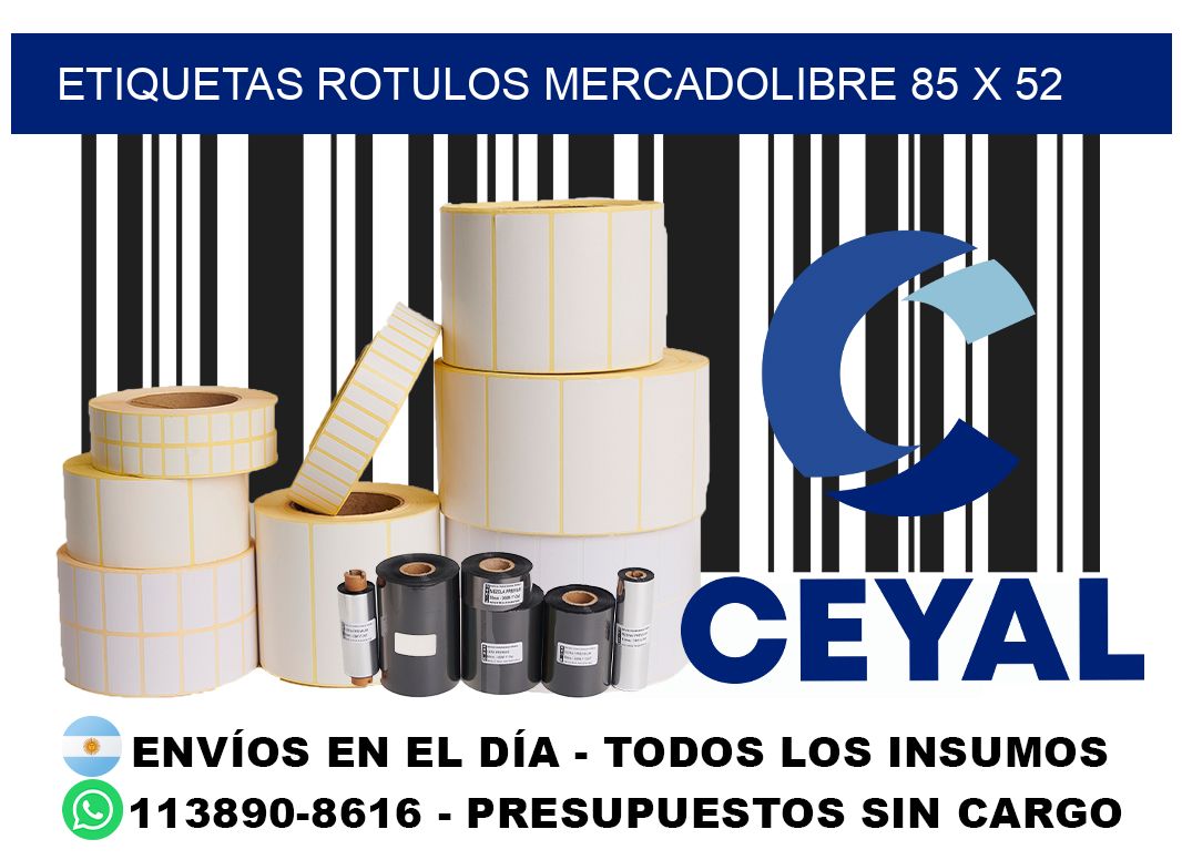 ETIQUETAS ROTULOS MERCADOLIBRE 85 x 52