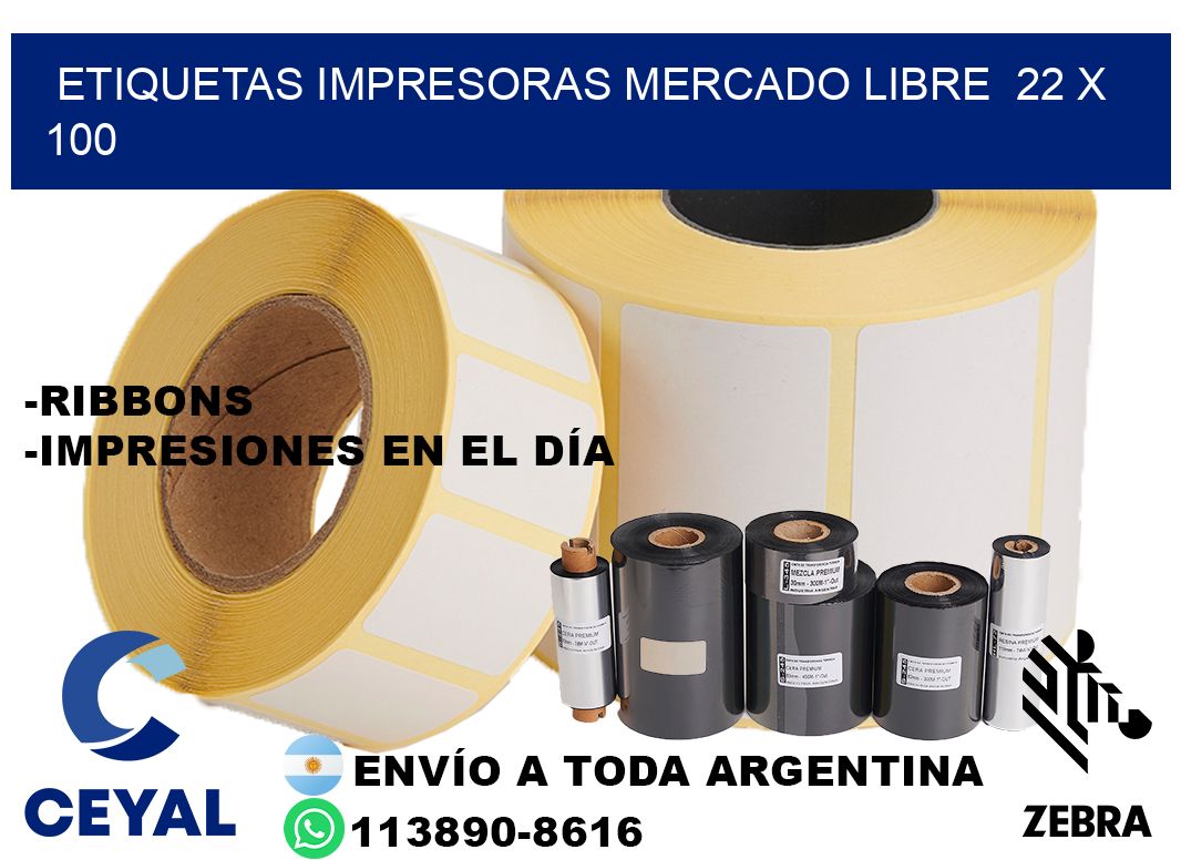 etiquetas impresoras mercado libre  22 x 100