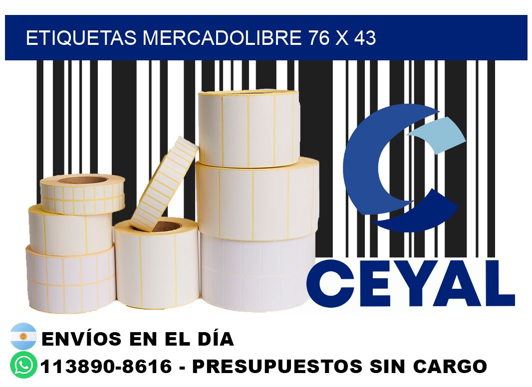 etiquetas mercadolibre 76 x 43