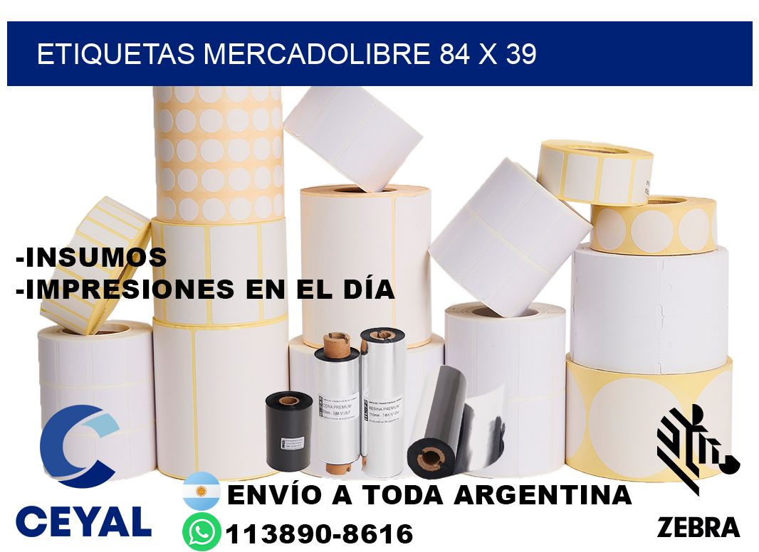 etiquetas mercadolibre 84 x 39