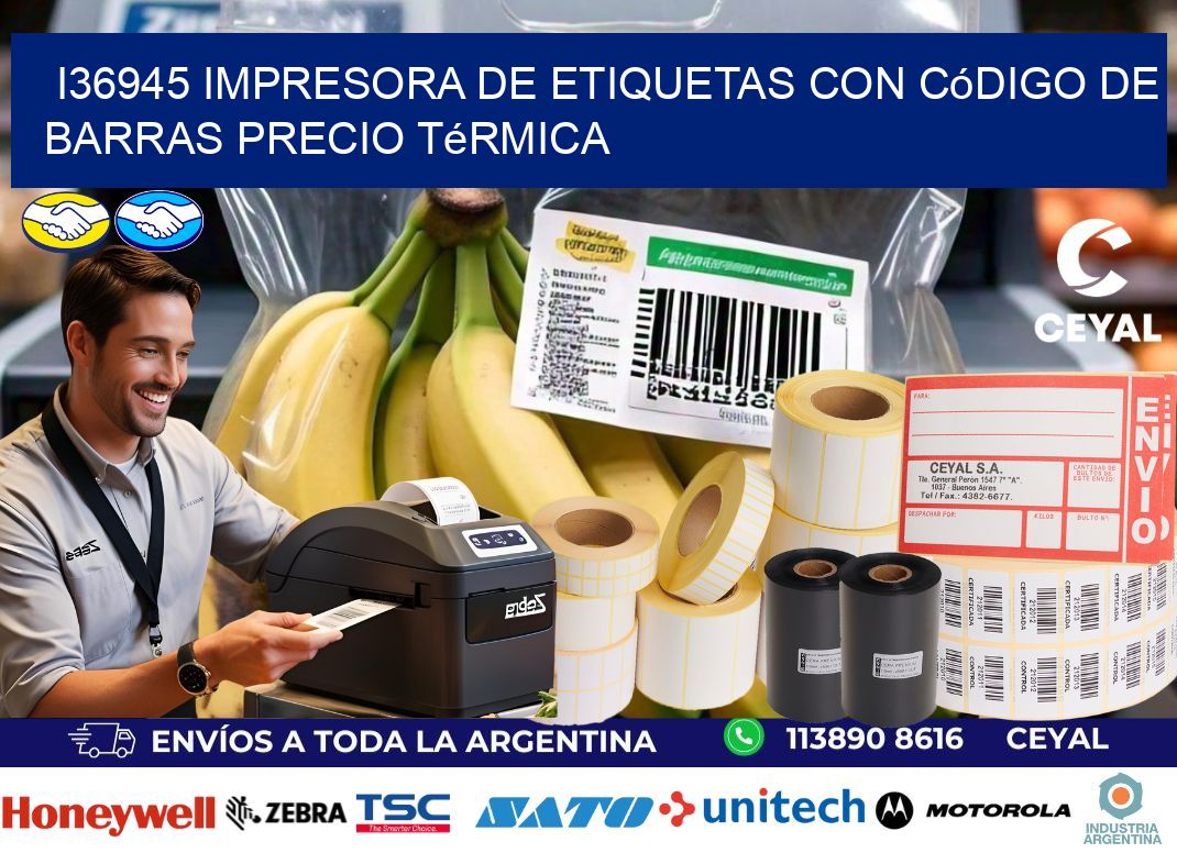 i36945 impresora de etiquetas con código de barras precio térmica