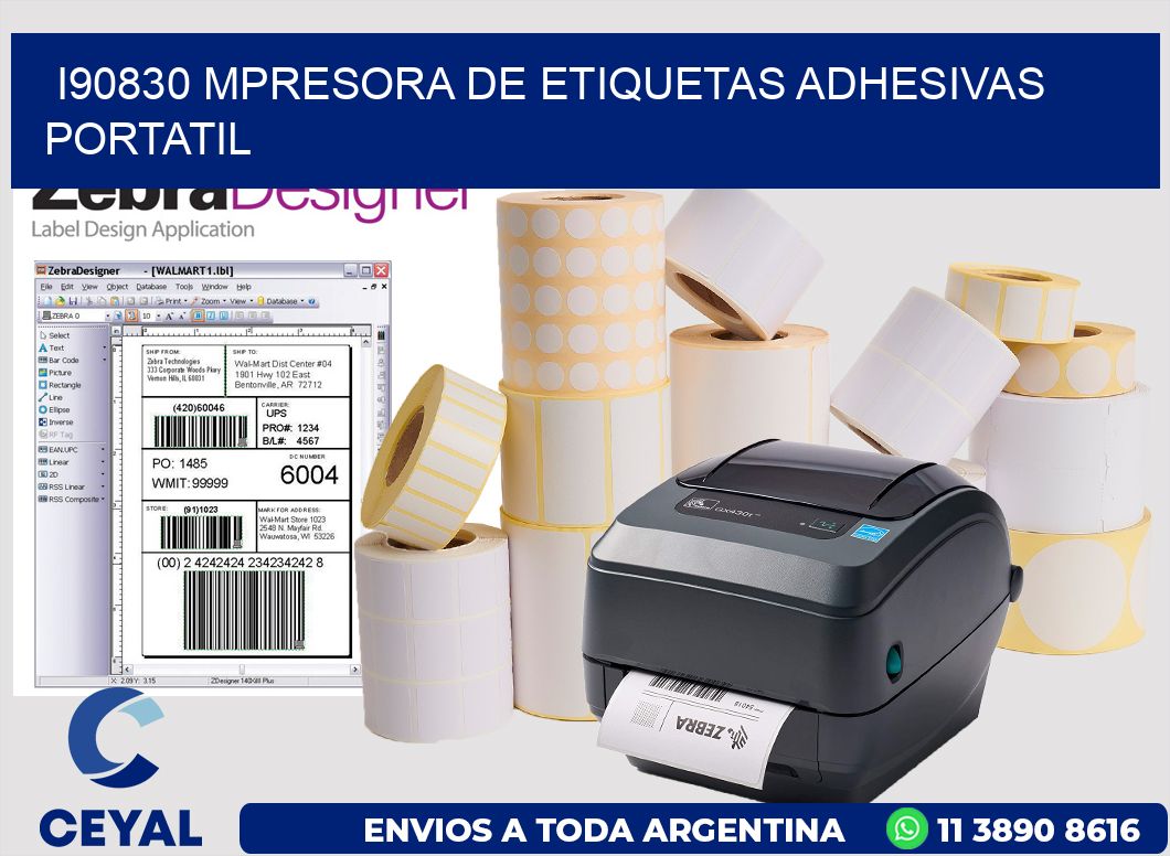 i90830 mpresora de etiquetas adhesivas portatil