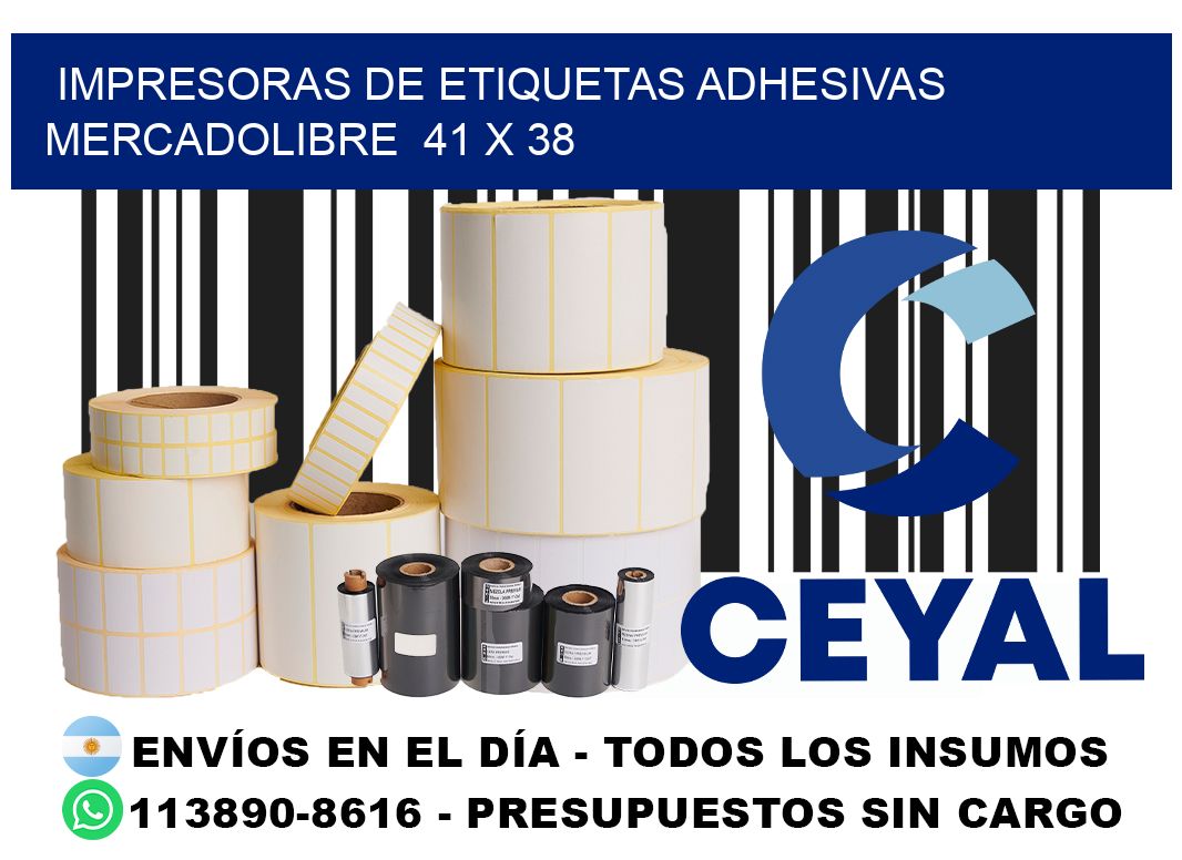 impresoras de etiquetas adhesivas mercadolibre  41 x 38