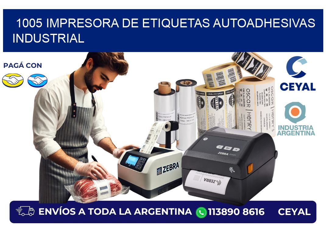 1005 Impresora de etiquetas autoadhesivas industrial