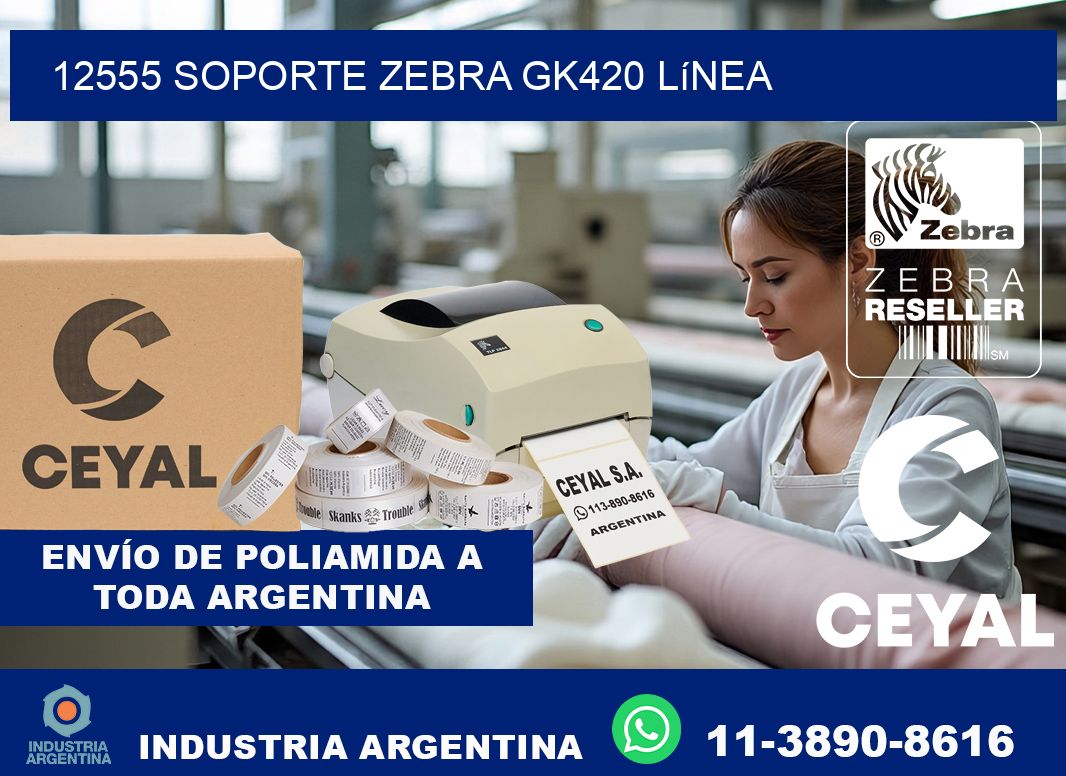 12555 soporte zebra gk420 línea