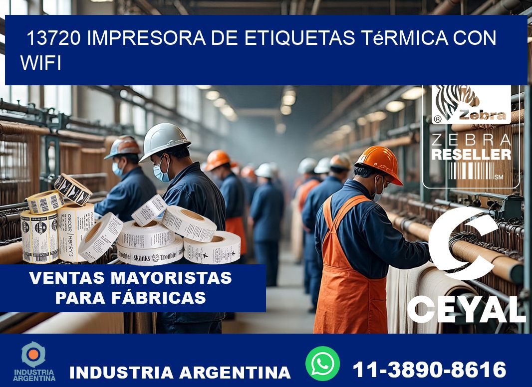 13720 impresora de etiquetas térmica con wifi