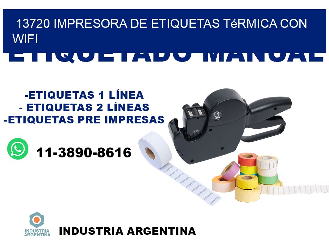 13720 impresora de etiquetas térmica con wifi