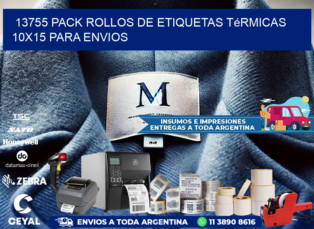 13755 pack rollos de etiquetas térmicas 10x15 para Envios