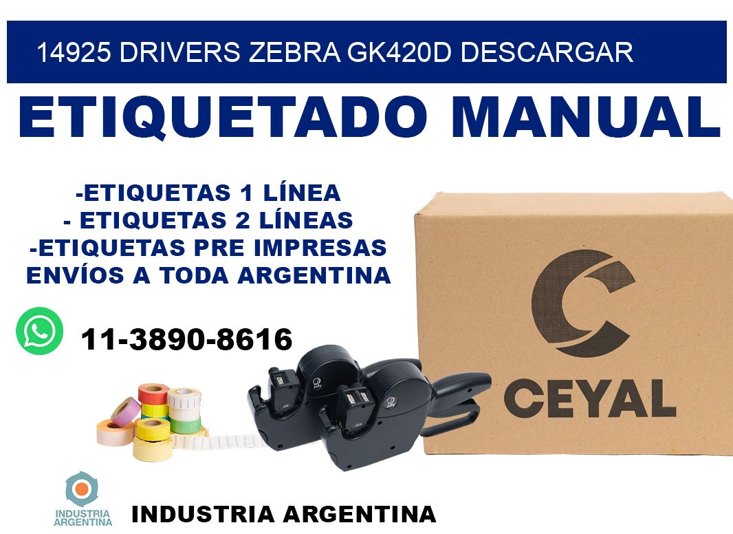 14925 drivers zebra gk420d descargar