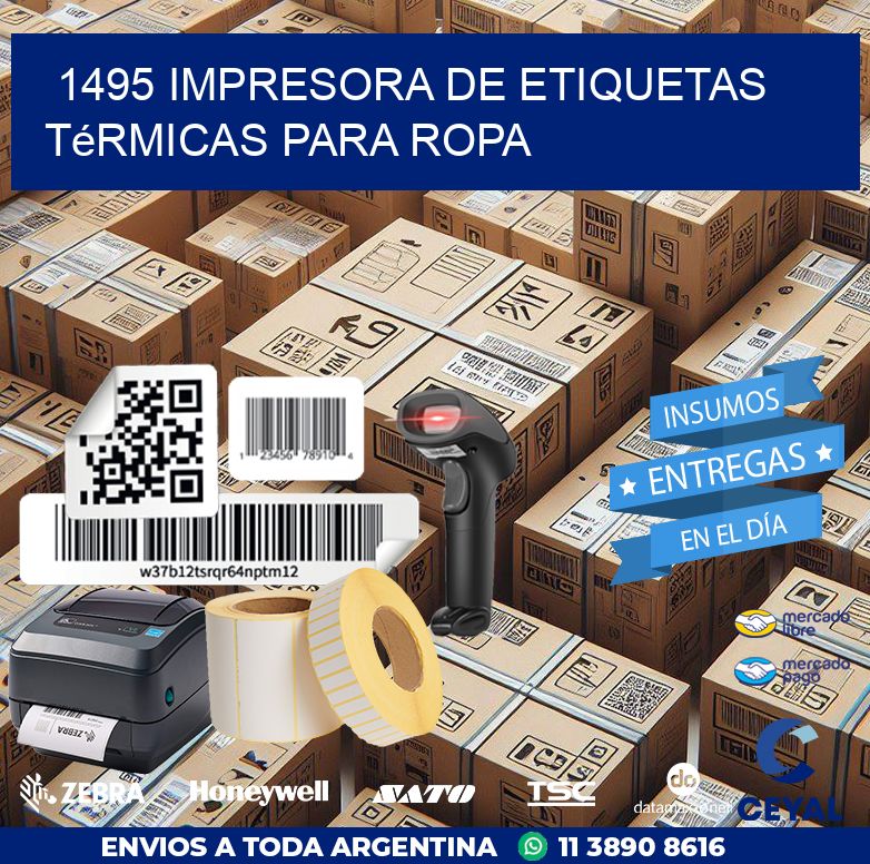 1495 impresora de etiquetas térmicas para ropa