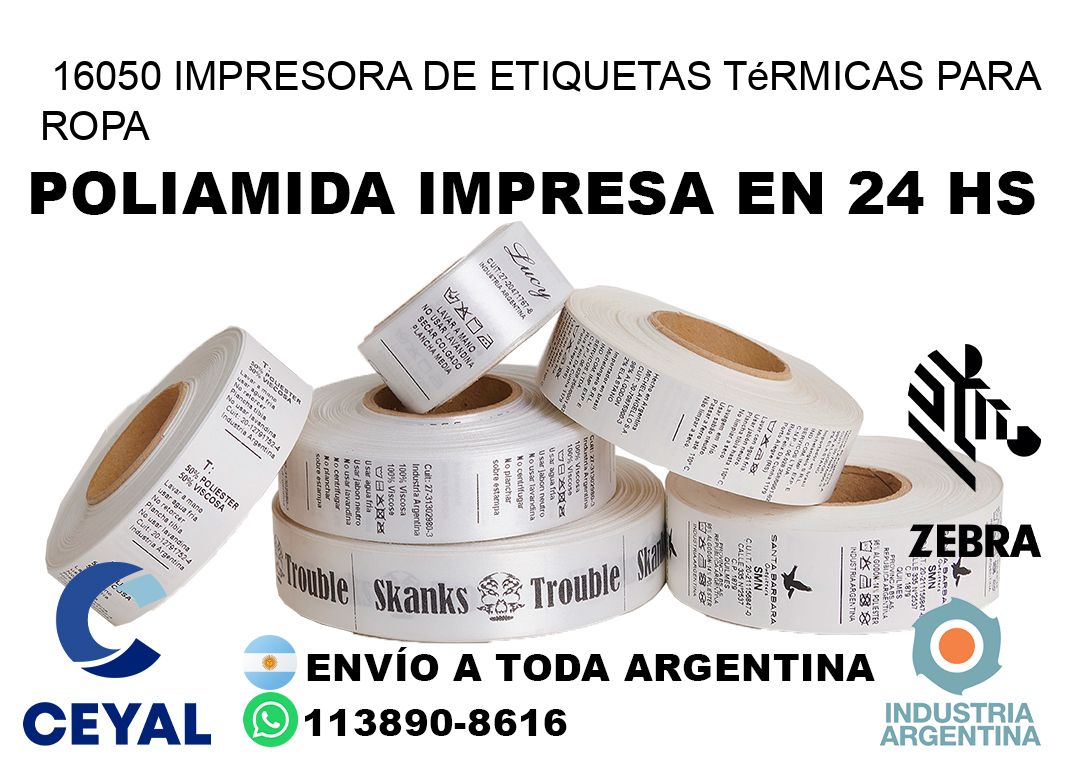 16050 impresora de etiquetas térmicas para ropa