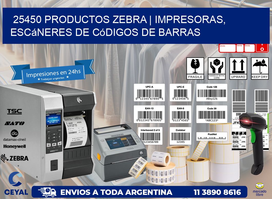 25450 Productos Zebra | Impresoras, escáneres de códigos de barras