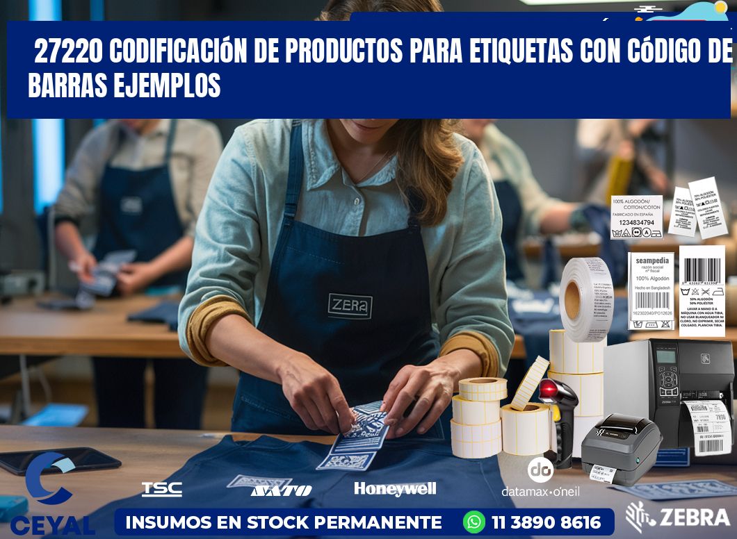 27220 Codificación de productos para etiquetas con código de barras ejemplos
