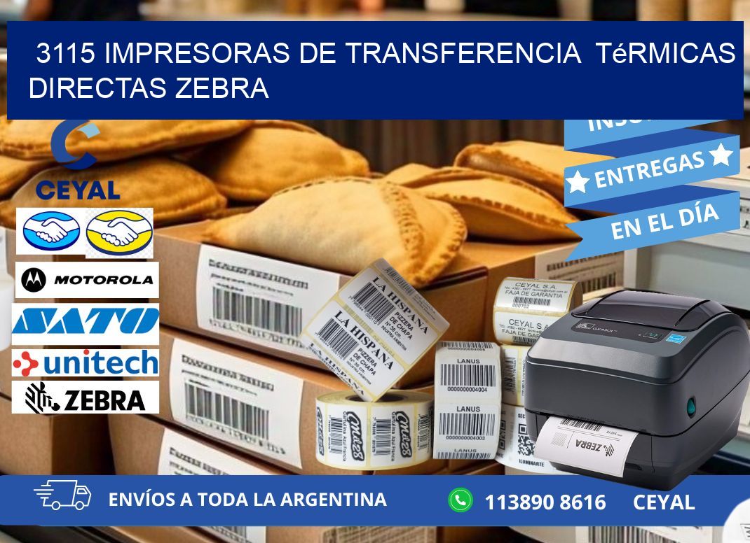 3115 impresoras de Transferencia  térmicas directas zebra