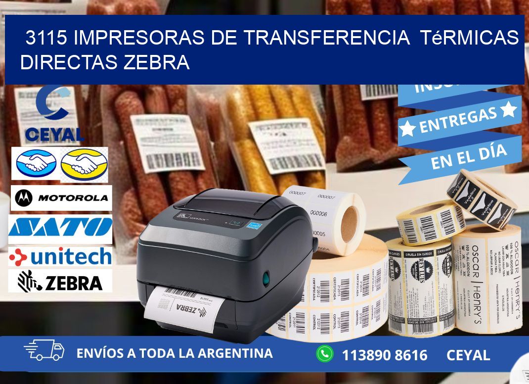 3115 impresoras de Transferencia  térmicas directas zebra