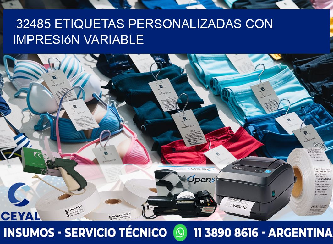 32485 etiquetas personalizadas con impresión variable