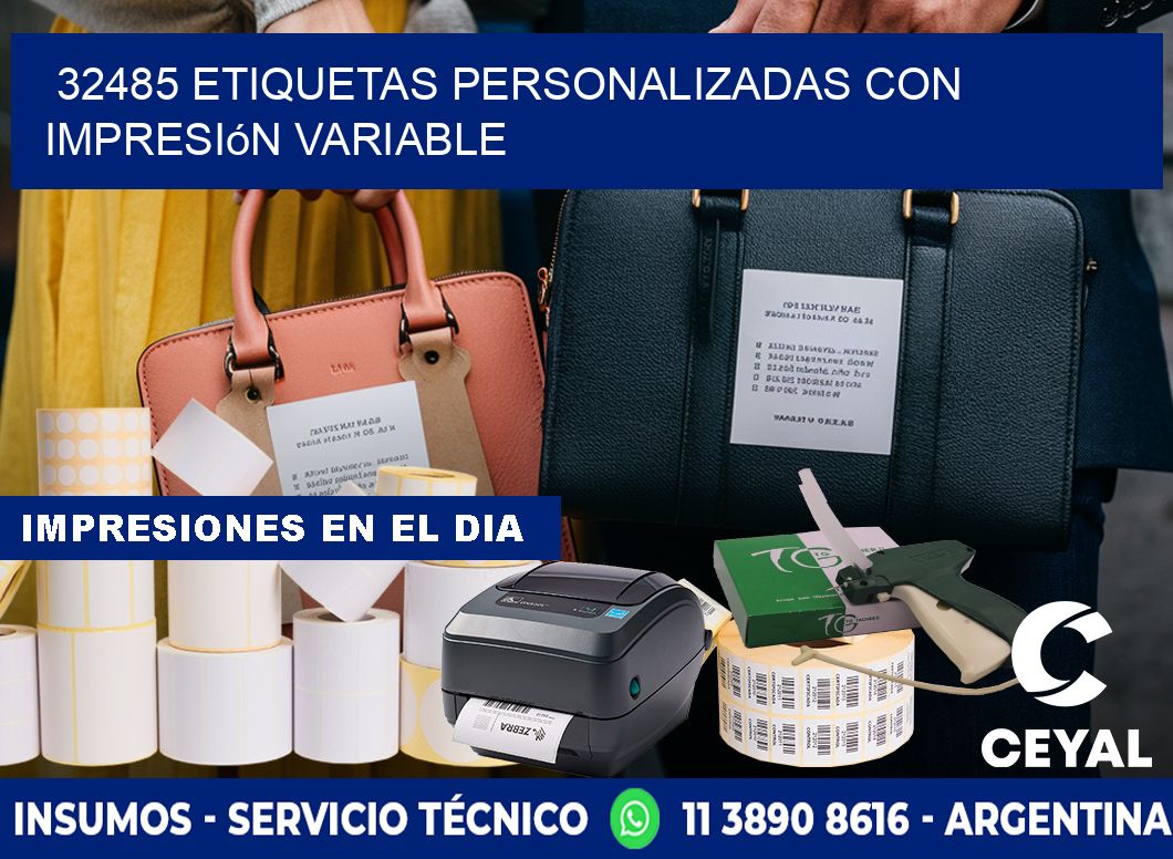 32485 etiquetas personalizadas con impresión variable