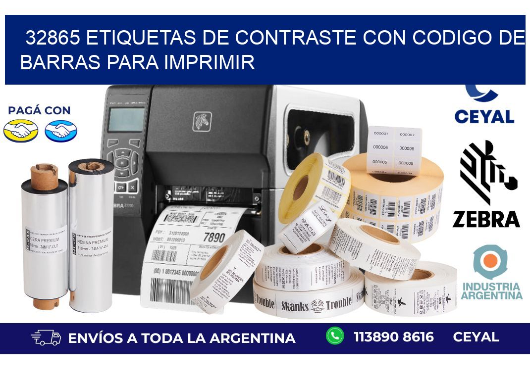 32865 etiquetas de contraste con codigo de barras para imprimir