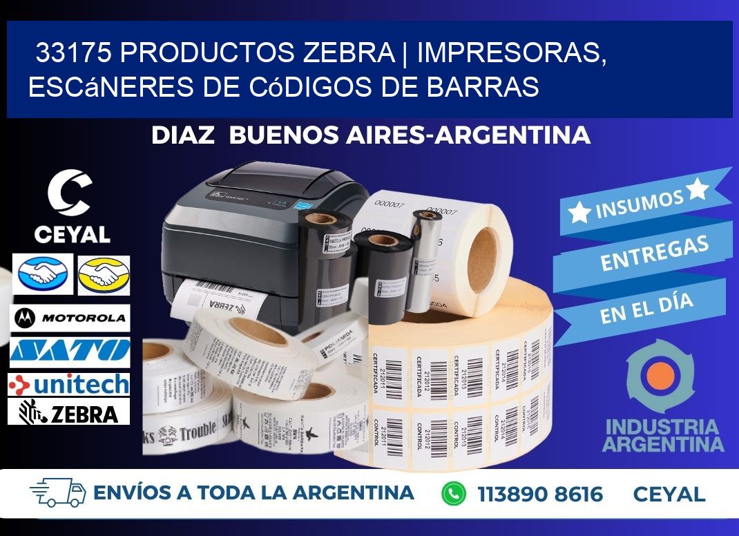 33175 Productos Zebra | Impresoras, escáneres de códigos de barras