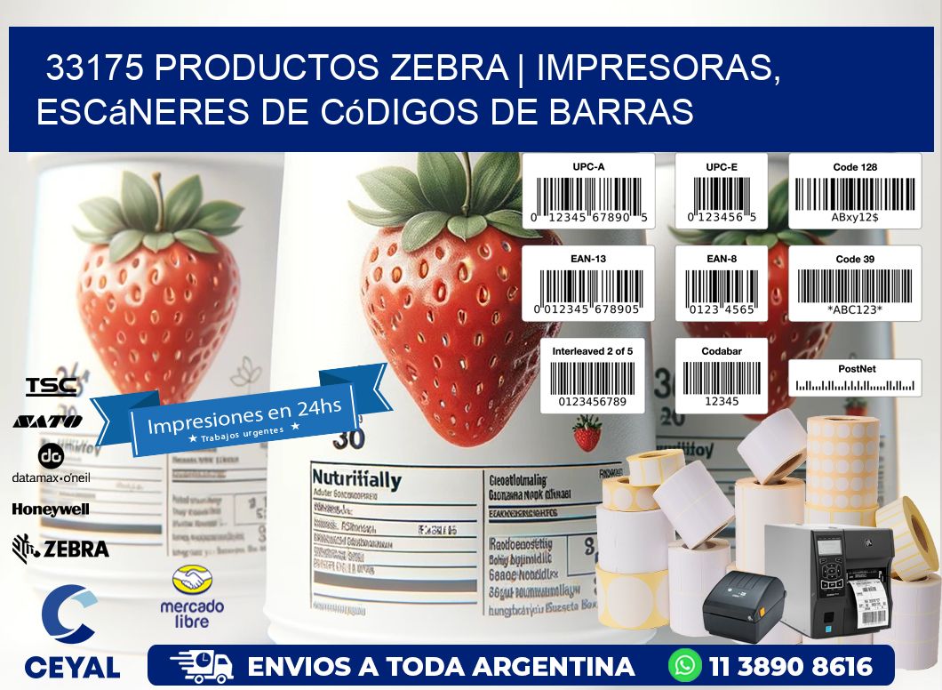 33175 Productos Zebra | Impresoras, escáneres de códigos de barras