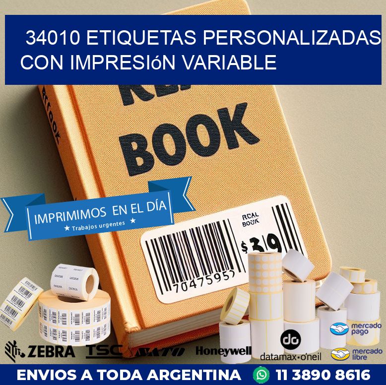 34010 etiquetas personalizadas con impresión variable