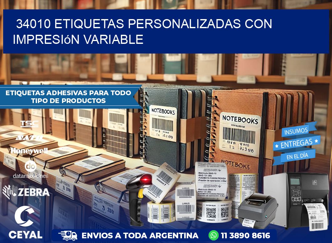 34010 etiquetas personalizadas con impresión variable