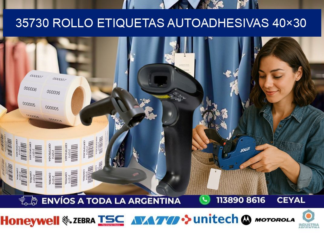 35730 Rollo Etiquetas autoadhesivas 40×30