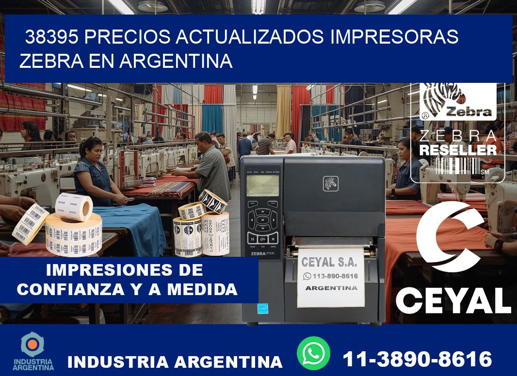 38395 precios actualizados impresoras zebra en argentina