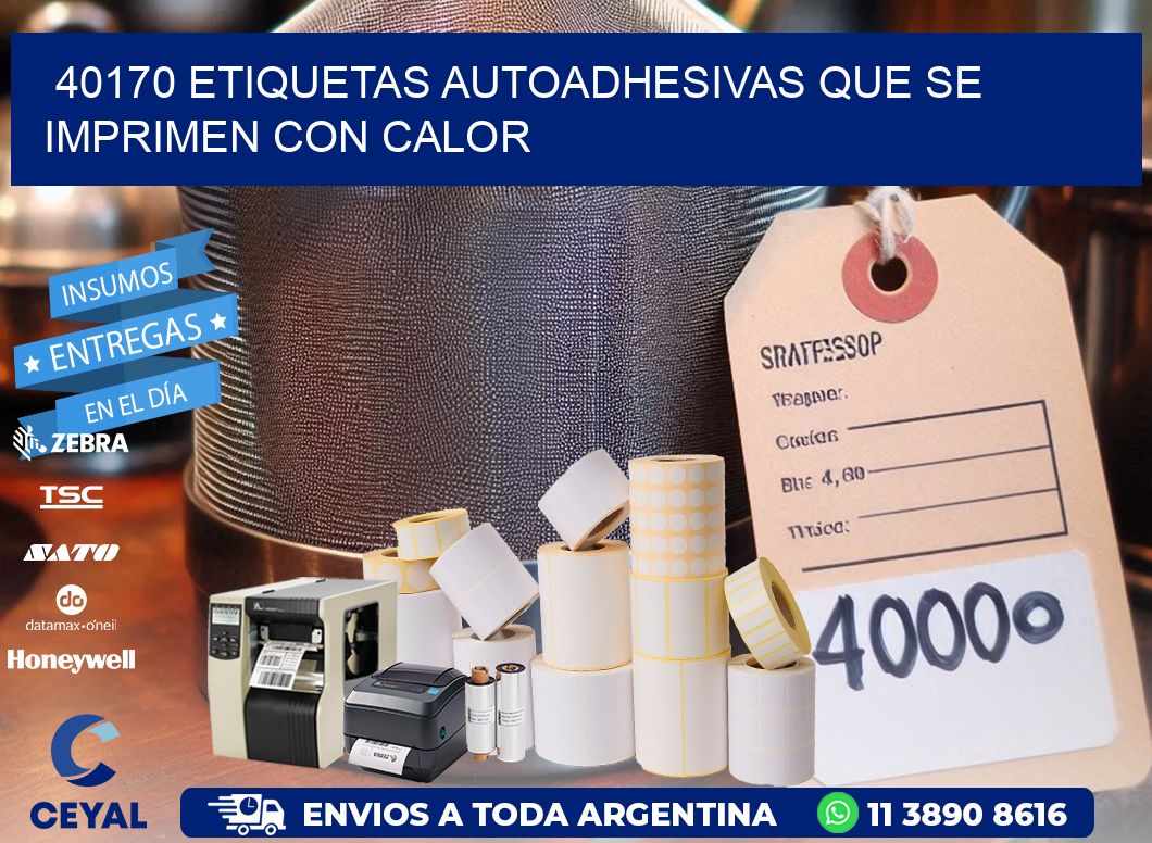 40170 etiquetas autoadhesivas que se imprimen con calor
