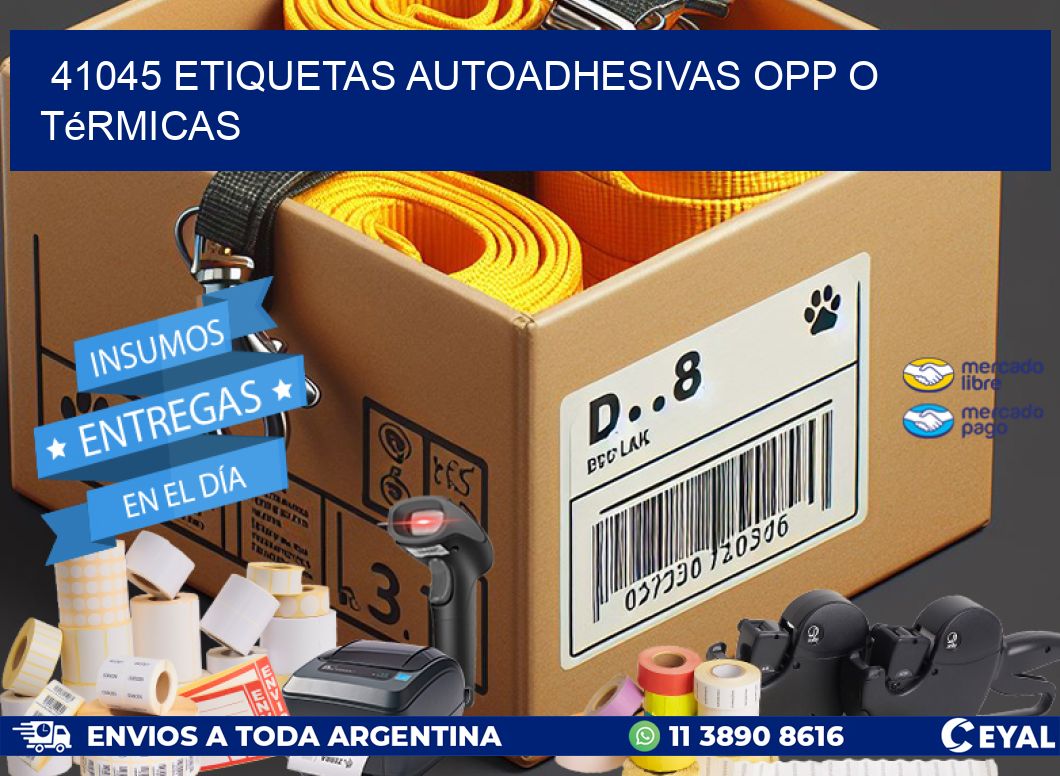 41045 etiquetas autoadhesivas opp o térmicas