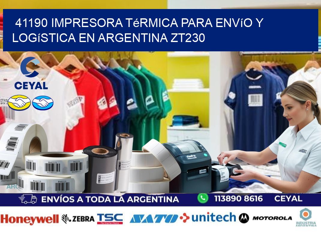 41190 impresora térmica para envío y logística en Argentina ZT230